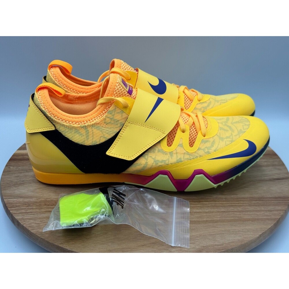 Nike Zoom Pole Vault Elite Track Citron Pulse Spikes FZ9649-800 Men’s Size 10